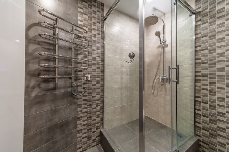 New Shower with Glass Doors